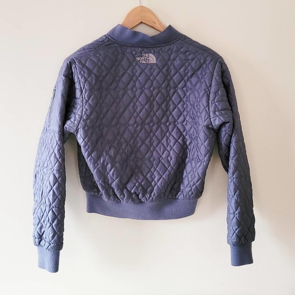 The North Face sz S Womens Blue Quilted Bomber Jacket *Flaws* - Picture 11 of 11